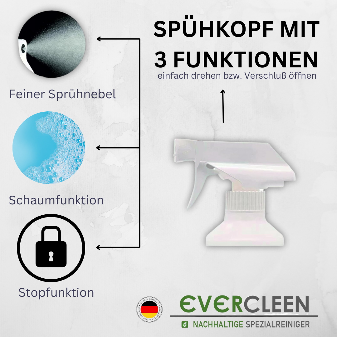 EVERCLEEN Vinyl Record Cleaner Pro Schallplattenreiniger 500ml + Samtbürste + Mikrofasertuch + Bürste.