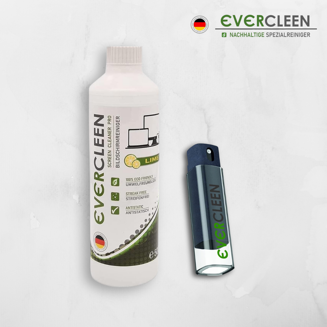 EVERCLEEN 2 GO Screen Cleaner Pro Bildschirmreiniger + Refill 500ml